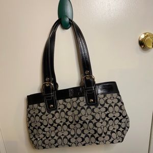 NWOT black and gray Coach bag